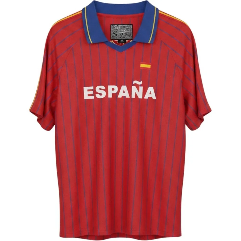 Brooklyn Cloth España Soccer Jersey Mens XL Red Pinstripe Legends League Spain